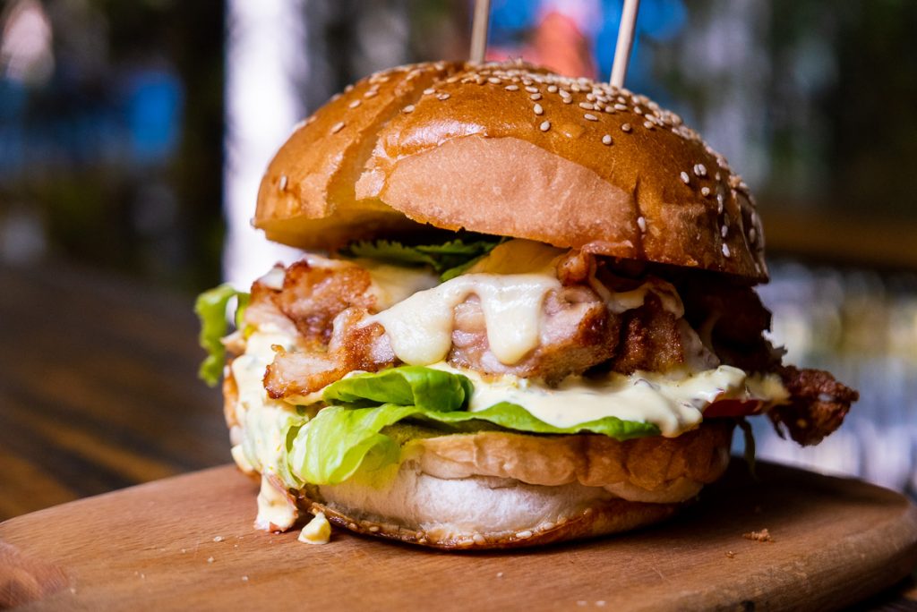 Chicken sandwich at Jobu, a neighborhood bar in Shanghai that serves Taiwanese cuisine and bar food. Photo by Rachel Gouk.