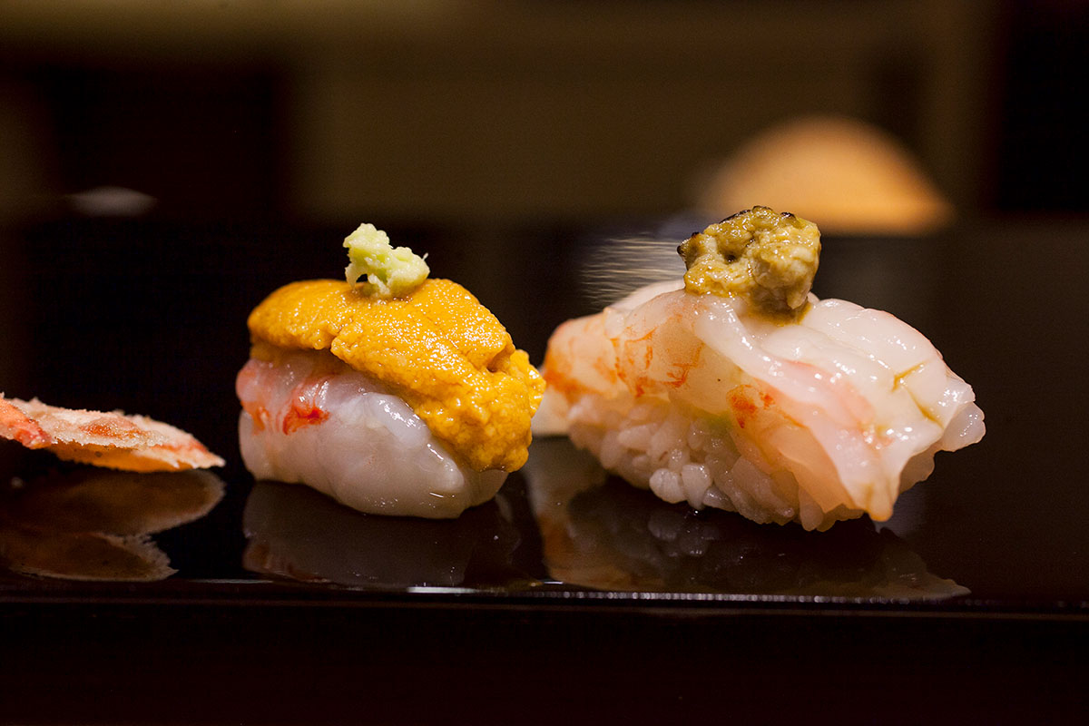 Sushi Naoki, a high-end Japanese restaurant in Shanghai that does a nigiri-based omakase menu. Photo by Rachel Gouk.