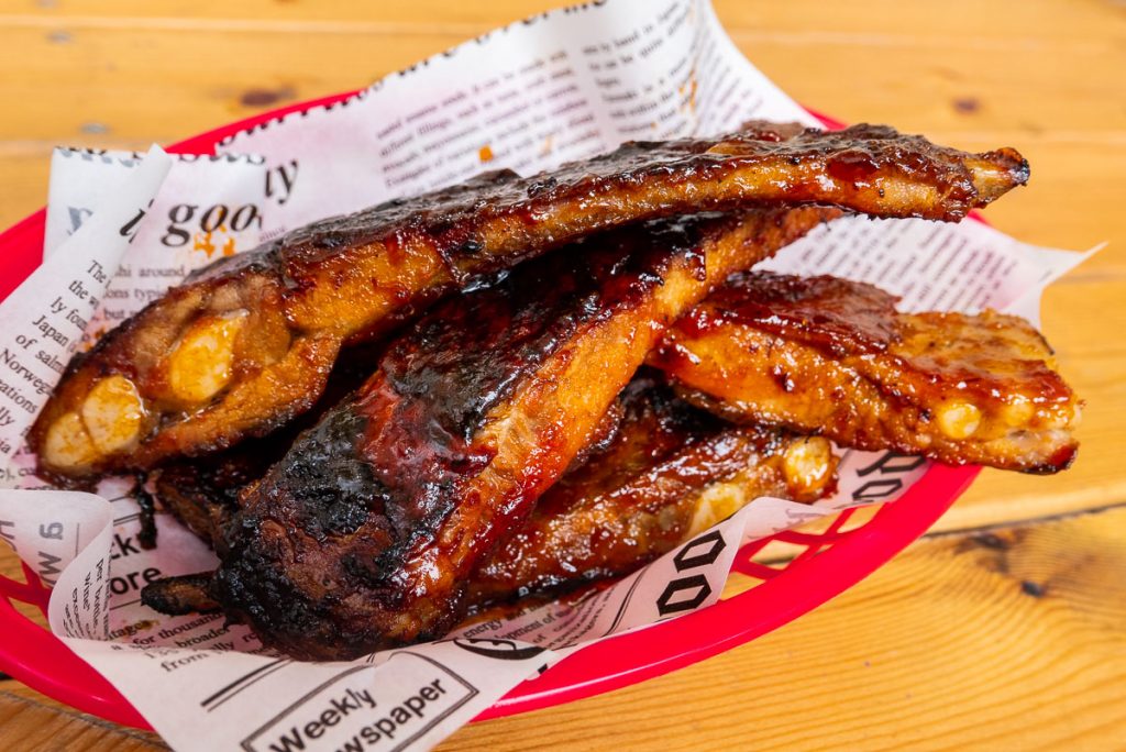 Sticky sweet ribs at UP Shanghai's Sunday Cookout barbecue brunch. Photo by Rachel Gouk