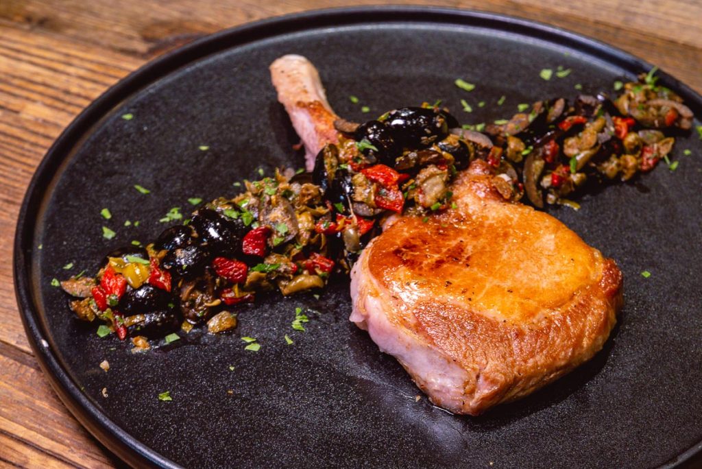 Pork chop at Head in the Clouds, an all-day brunch restaurant in Shanghai. (Photo by Rachel Gouk)