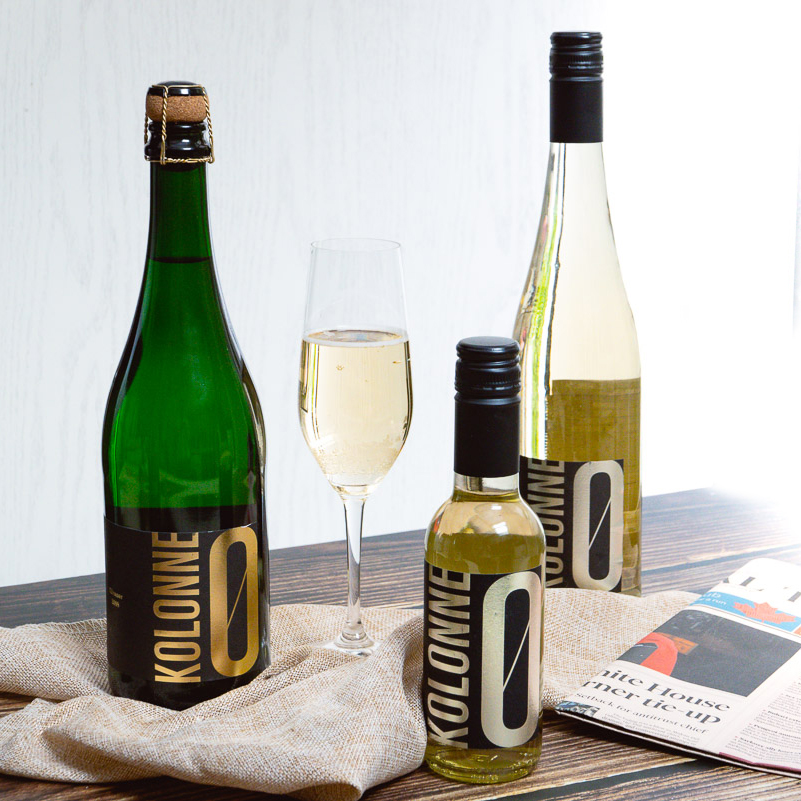 Kolonne 0, a non-alcoholic wine from Berlin, Germany, is now being distributed in Shanghai, China. Photo by Rachel Gouk. 