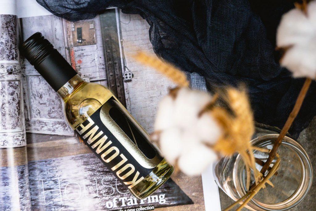 Kolonne 0, a non-alcoholic wine from Berlin, Germany, is now being distributed in Shanghai, China. Photo by Rachel Gouk. 