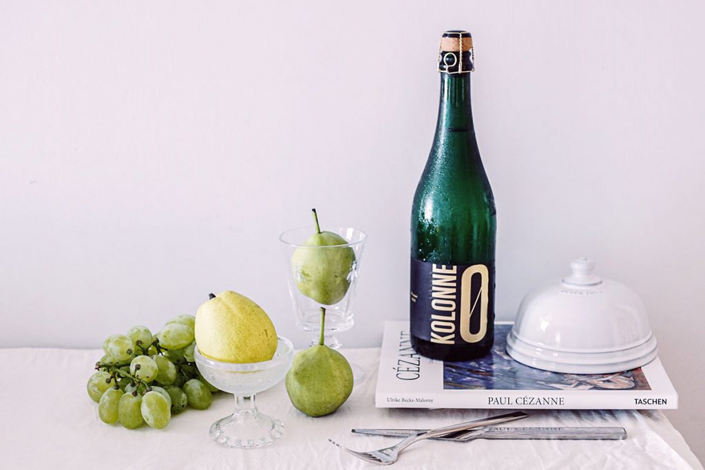 Kolonne 0, a non-alcoholic wine from Berlin, Germany, is now being distributed in Shanghai, China. Photo by Rachel Gouk. 
