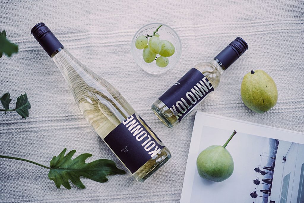 Kolonne 0, a non-alcoholic wine from Berlin, Germany, is now being distributed in Shanghai, China. Photo by Rachel Gouk. 