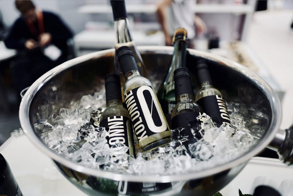 Kolonne 0, a non-alcoholic wine from Berlin, Germany, is now being distributed in Shanghai, China. Photo by Rachel Gouk. 