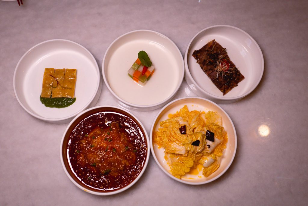 Sichuan cuisine at The Peacock Room, a contemporary Chinese restaurant in Shanghai. Photo by Rachel Gouk