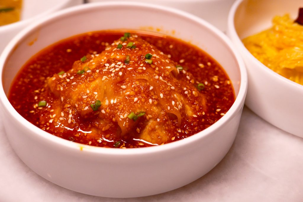 Sichuan cuisine at The Peacock Room, a contemporary Chinese restaurant in Shanghai. Photo by Rachel Gouk
