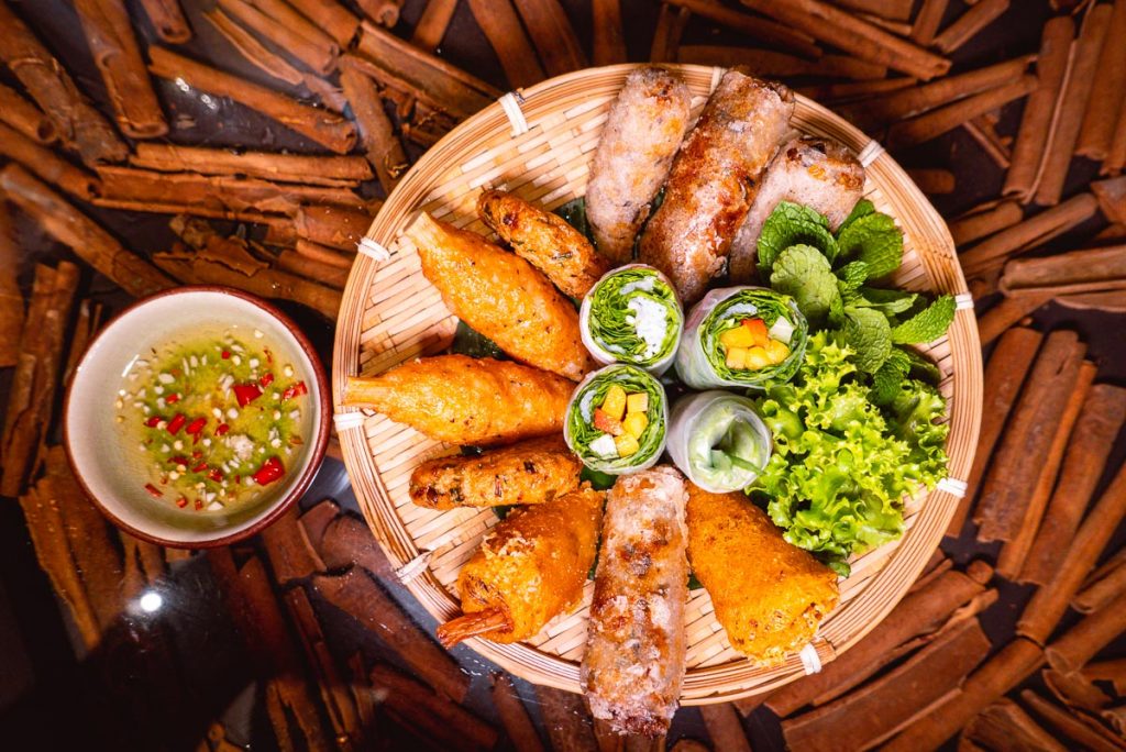 spring rolls at Cyclo Vietnamese restaurant in Shanghai. Photo by Rachel Gouk