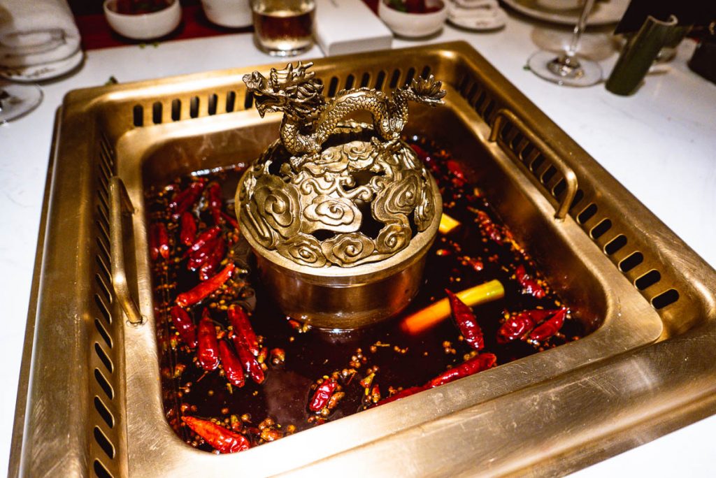 The Way of The Dragon is a high-end Sichuan hotpot restaurant on the Bund, Shanghai. Great for entertainment dining. Photo by Rachel Gouk.