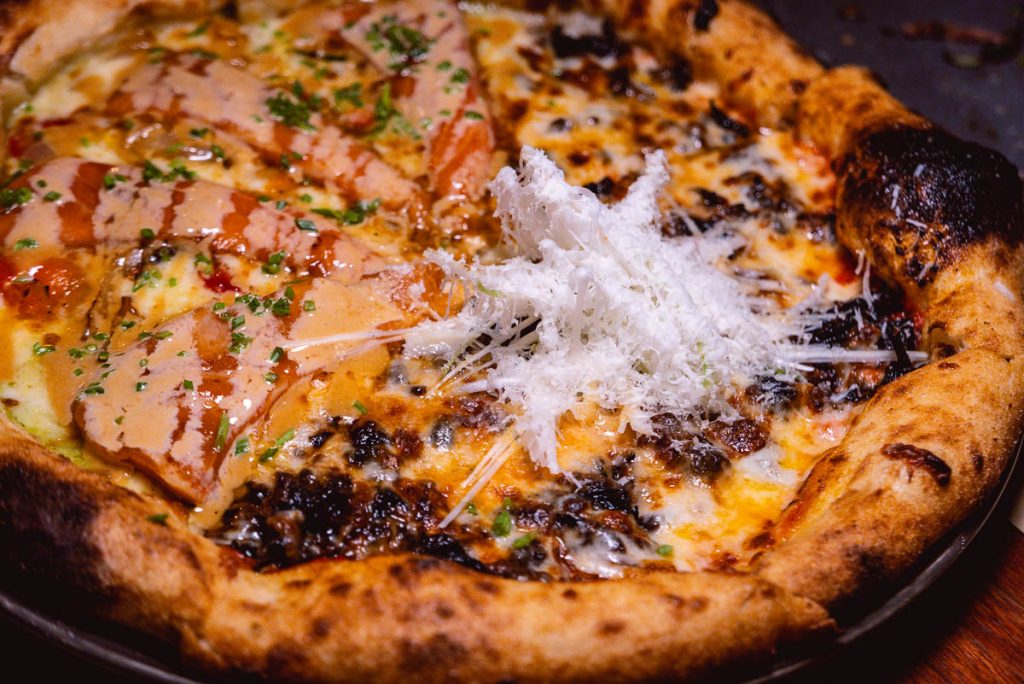 Pizza at O'Mills, a bakery and bistro in Shanghai. Photo by Rachel Gouk.