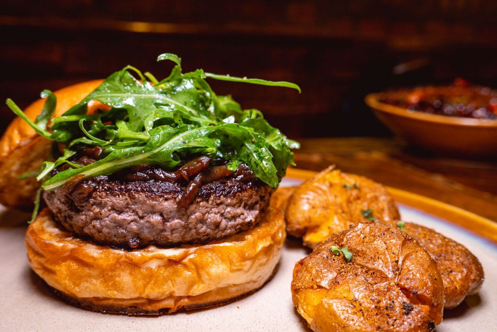 Burgers at Stone Brewing, a craft beer bar in Shanghai. Photo by Rachel Gouk.