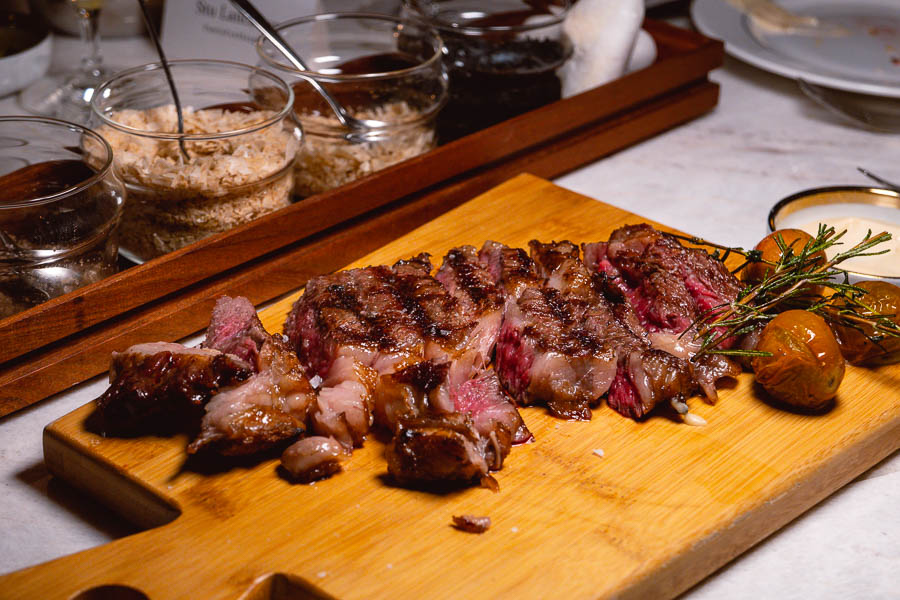 Steak at Bespoke Modern Bar and Grill, steakhouse at the St Regis Shanghai Jingan. Photo by Rachel Gouk 