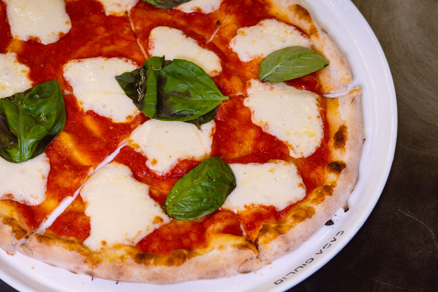 Pizza at Casa Giulio, a massive Italian restaurant/marketplace on Huaihai Zhong Lu in Shanghai. Photo by Rachel Gouk.