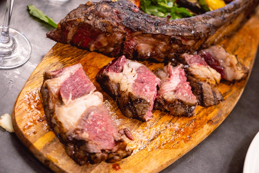 Steak at Casa Giulio, a massive Italian restaurant/marketplace on Huaihai Zhong Lu in Shanghai. Photo by Rachel Gouk.