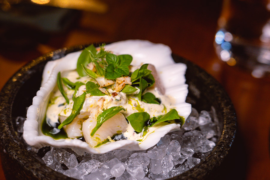 Scallop at Perch, a pop-up dining experience by the team behind The Nest, Shanghai. Photo by Rachel Gouk.