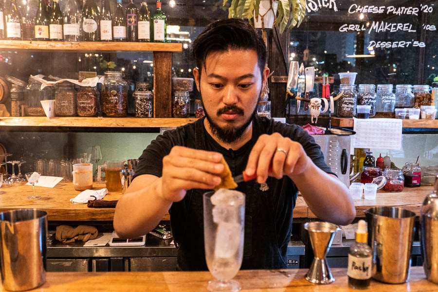 Michael Chen, bartender at The Cannery. Photo by Rachel Gouk