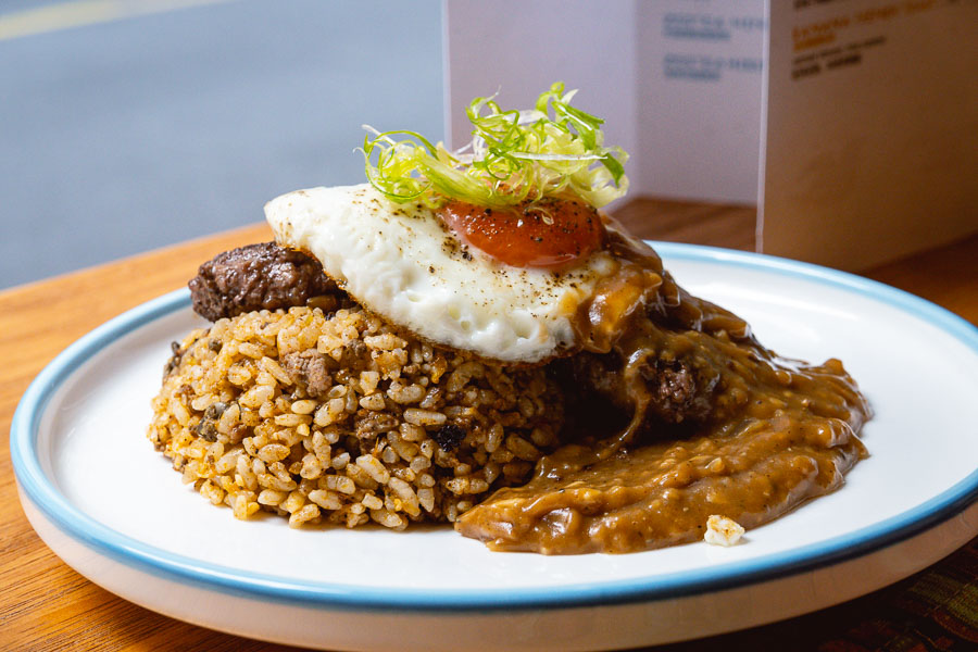 Loco Moco at Birds of Paradise, a tiki bar and restaurant in Shanghai. Photo by Rachel Gouk.
