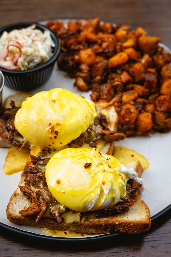 Brunch at Chuckville, an American barbecue restaurant and sports bar in Shanghai. Photo by Rachel Gouk. 