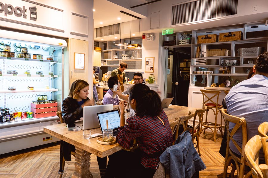 Popot, a cafe in Shanghai serving French food in eco-friendly glass jars. Photo by Rachel Gouk.
