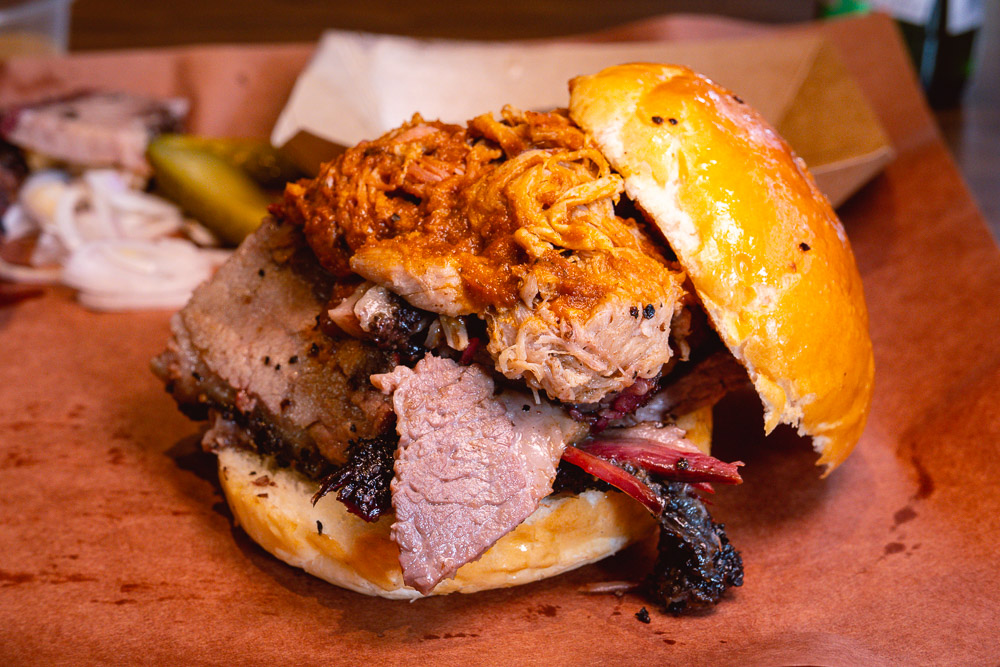 Barbecue sandwiches at Garlic Barbecue, an American barbecue restaurant in Xintiandi, Shanghai. Photo by Rachel Gouk.