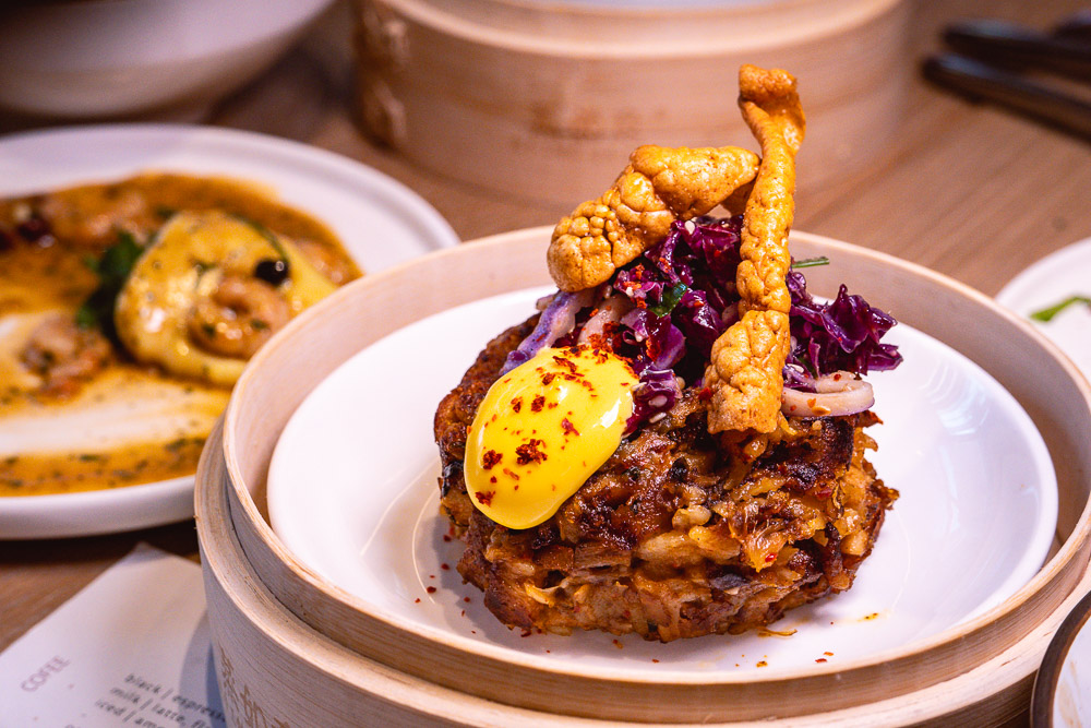 Kimchi Pork Belly Hash. Brunch at Heritage by Madison, a restaurant in Shanghai. Photo by Rachel Gouk.