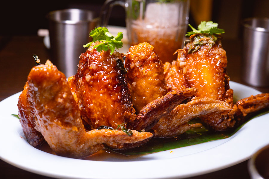 Chicken wings at KIN, a Thai restaurant in Shanghai. Photo by Rachel Gouk. 