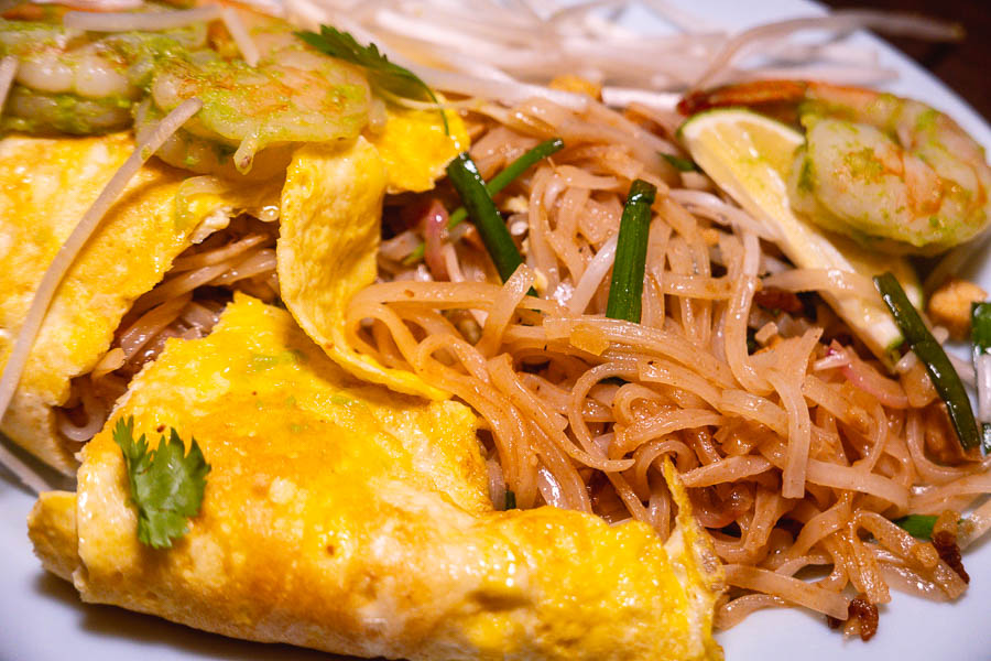 Pad Thai at KIN, a Thai restaurant in Shanghai. Photo by Rachel Gouk. 