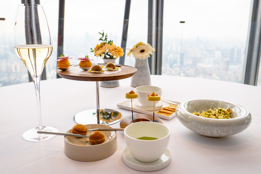 Amuse Bouches. Lunch at Maison Lameloise Shanghai, Michelin one-star restaurant in Shanghai. Photo by Rachel Gouk.