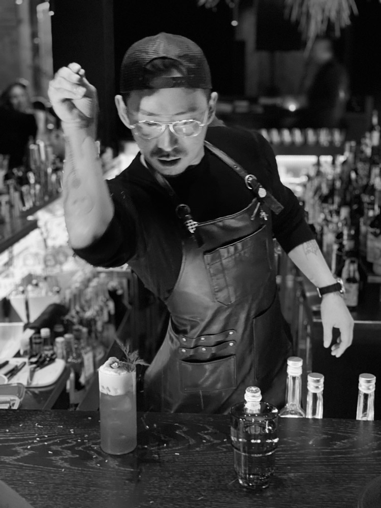 Award winning bartender Cross Yu, DMBA 2019 Bartender of the Year and Founders Award by DRiNK Magazine Asia.