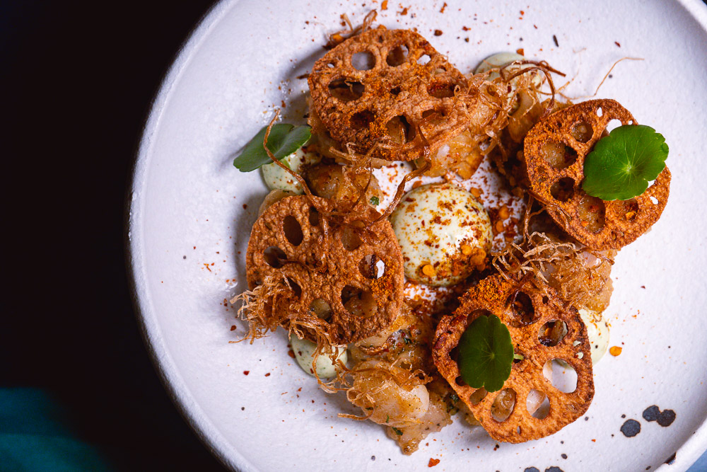 Lotus root at Chameleon, a cocktail bar and restaurant in Shanghai. Photo by Rachel Gouk.
