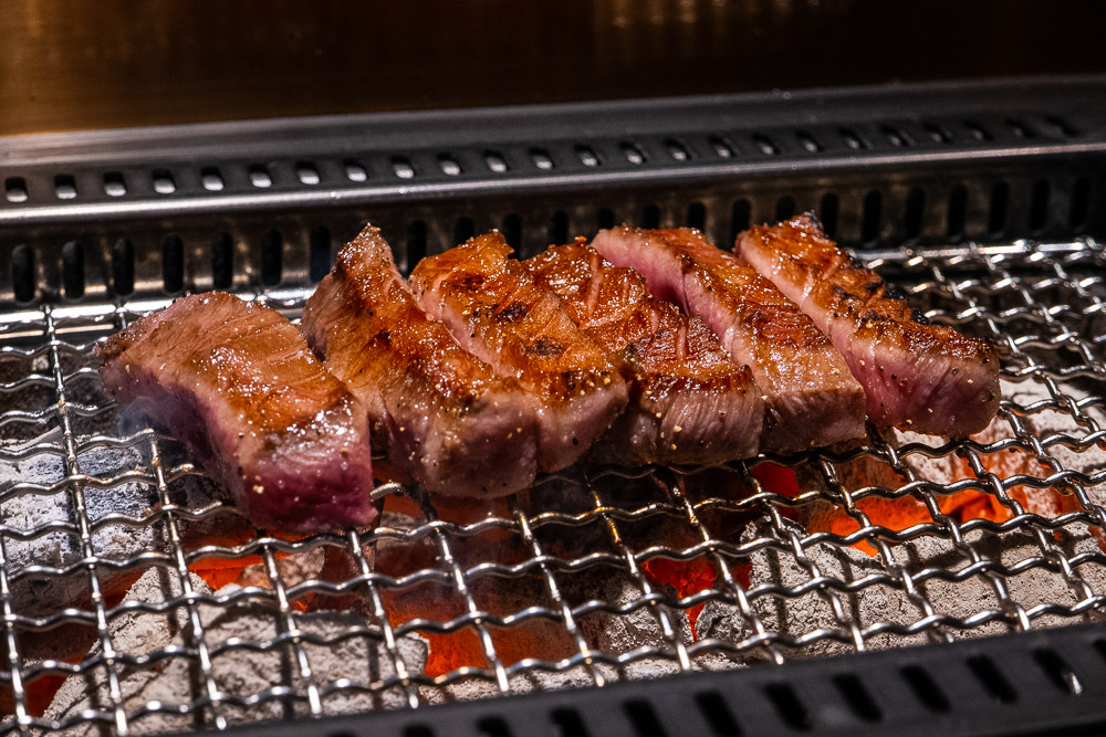 Dry-aged beef at High Yaki, a Japanese restaurant in Shanghai specializing in yakitori and yakiniku. Photo by Rachel Gouk.
