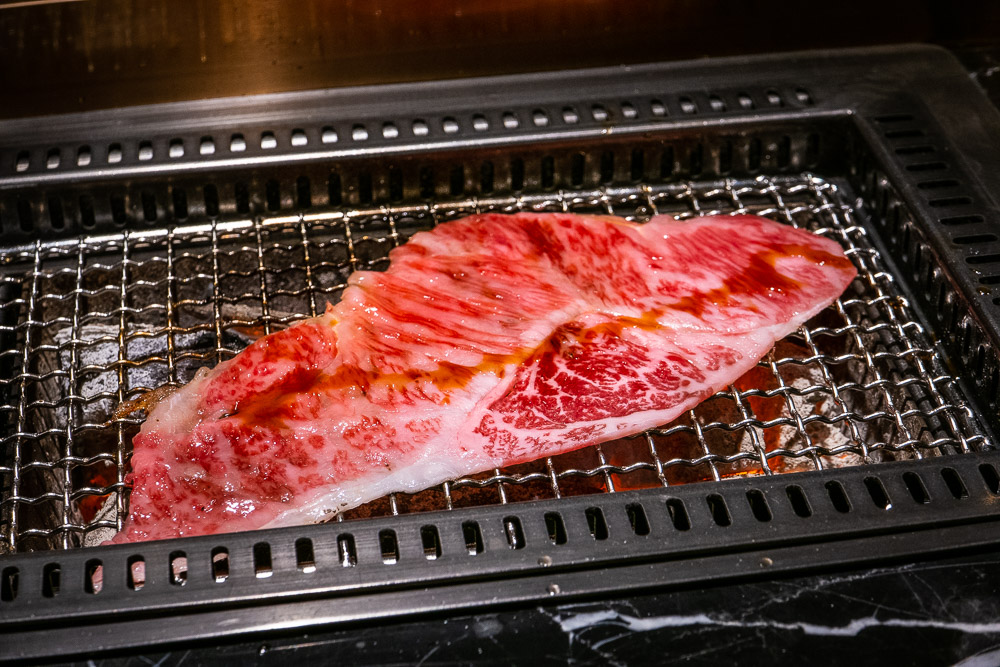Dry-aged beef at High Yaki, a Japanese restaurant in Shanghai specializing in yakitori and yakiniku. Photo by Rachel Gouk.