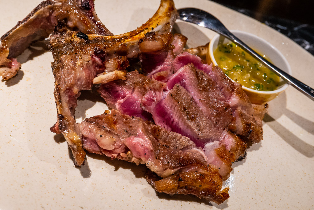 Lamb chops at High Yaki, a Japanese restaurant in Shanghai specializing in yakitori and yakiniku. Photo by Rachel Gouk.