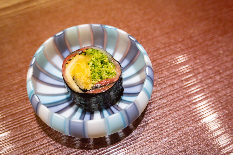 Sushi Naoki, a high-end Japanese restaurant in Shanghai that does a nigiri-based omakase menu. Photo by Rachel Gouk.