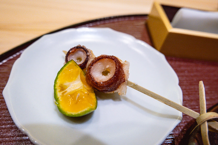 Sushi Naoki, a high-end Japanese restaurant in Shanghai that does a nigiri-based omakase menu. Photo by Rachel Gouk.