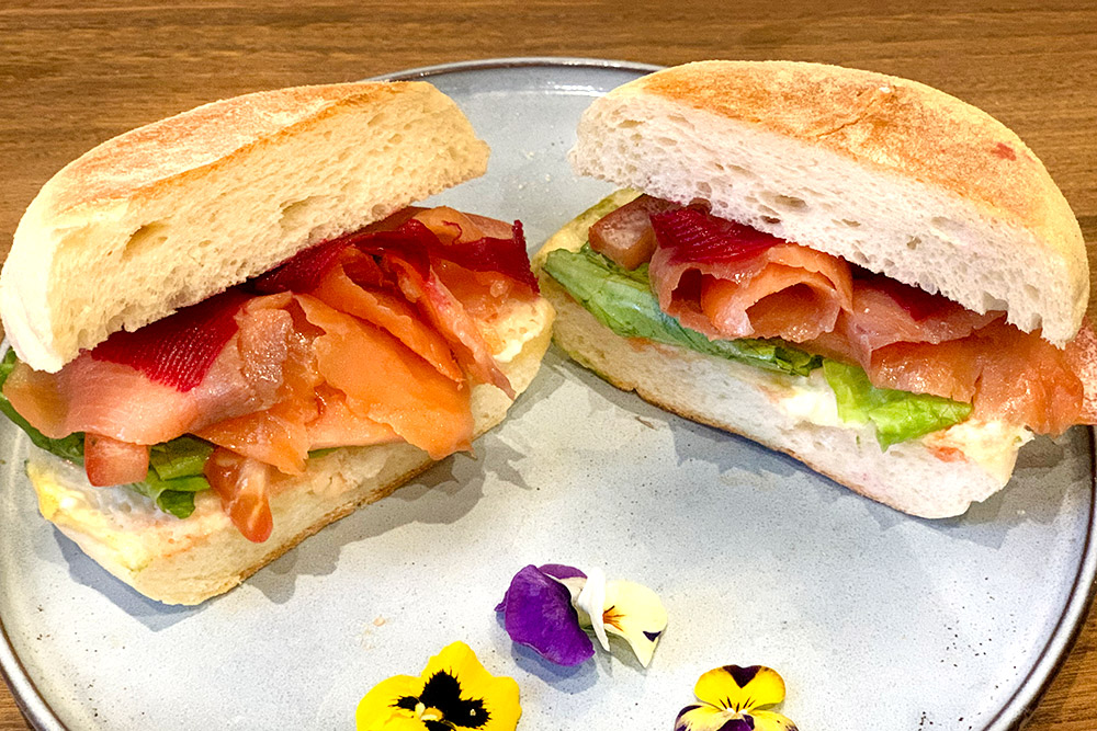 Where to eat sandwiches in Shanghai—breakfast sandwiches at Brut Eatery.