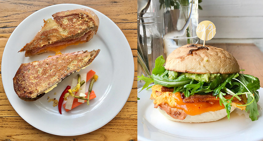 Where to eat sandwiches in Shanghai—breakfast sandwiches at Egg cafe.
