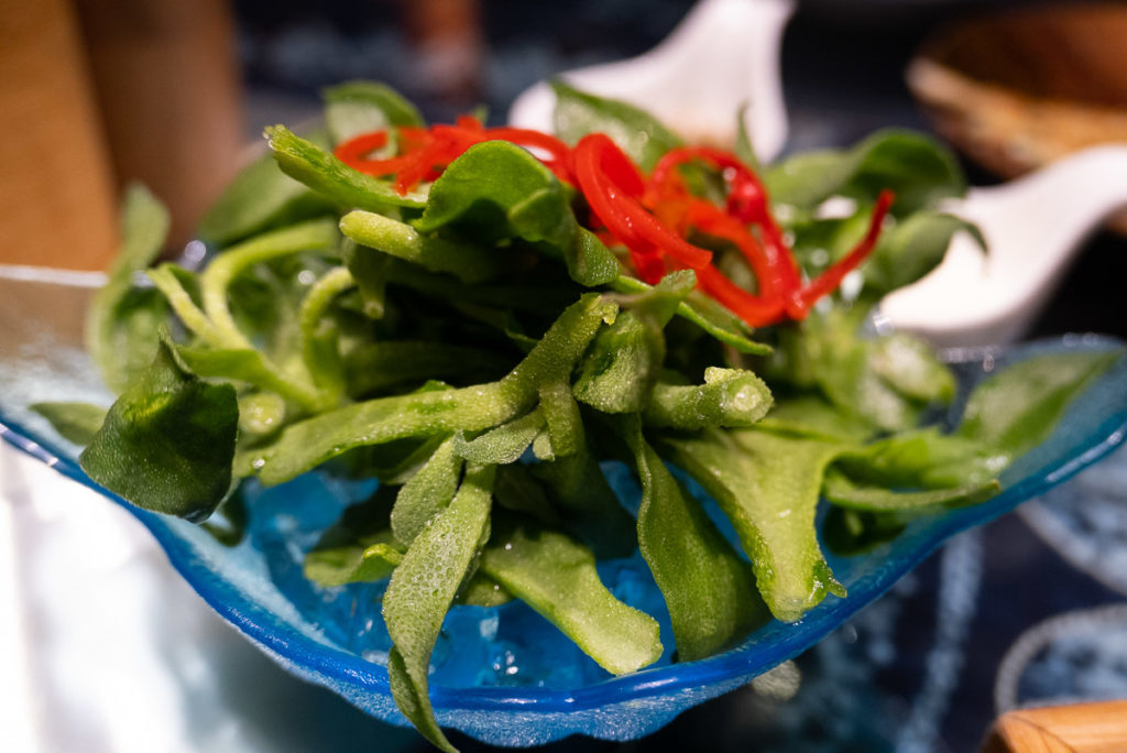 Ice Plant/Ice Lettuce. Yunnan cuisine at Lotus Eatery, a popular restaurant in Shanghai. Photo by Rachel Gouk @ Nomfluence.