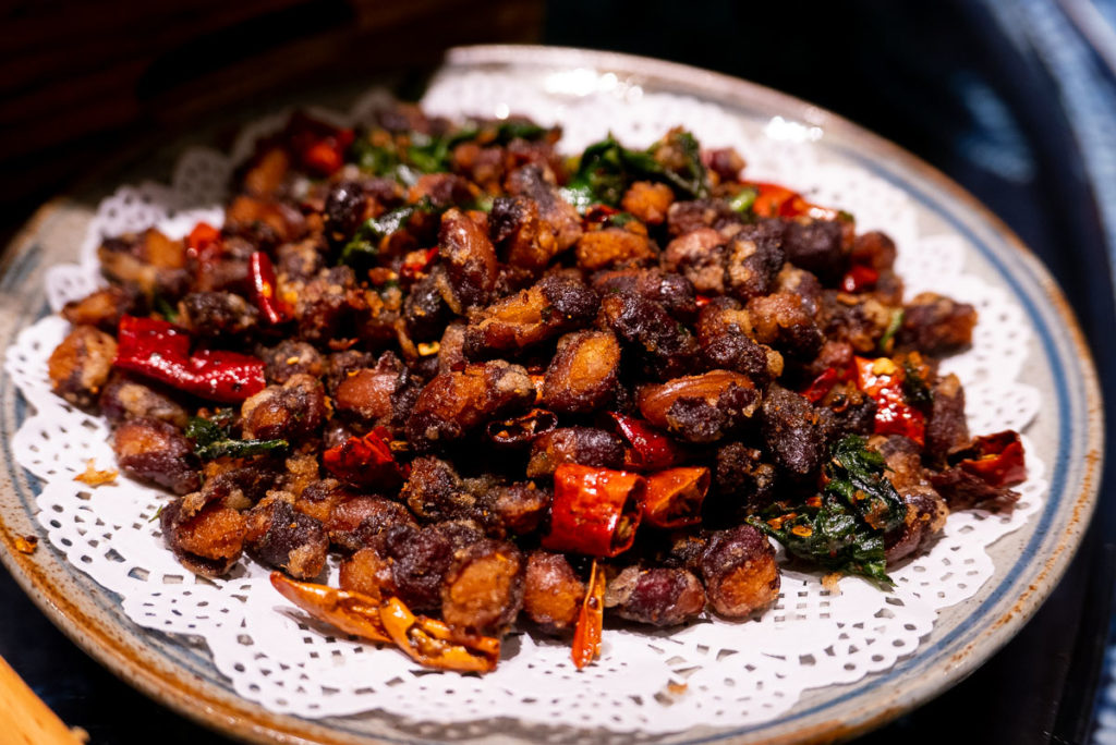 Crispy red kidney beans. Yunnan cuisine at Lotus Eatery, a popular restaurant in Shanghai. Photo by Rachel Gouk @ Nomfluence.