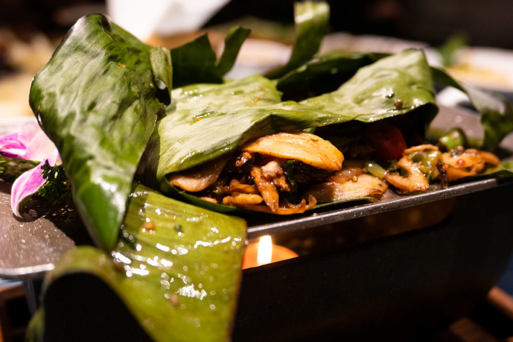 Grilled mushrooms. Yunnan cuisine at Lotus Eatery, a popular restaurant in Shanghai. Photo by Rachel Gouk @ Nomfluence.