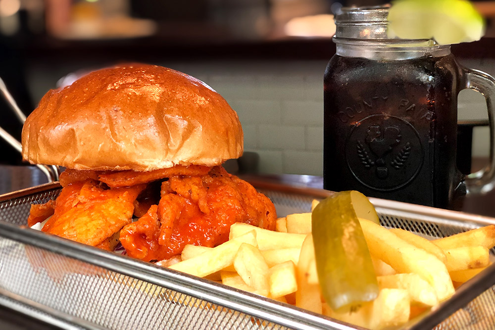 Where to eat sandwiches in Shanghai—Buffalo Chicken Sandwich at The Rooster.