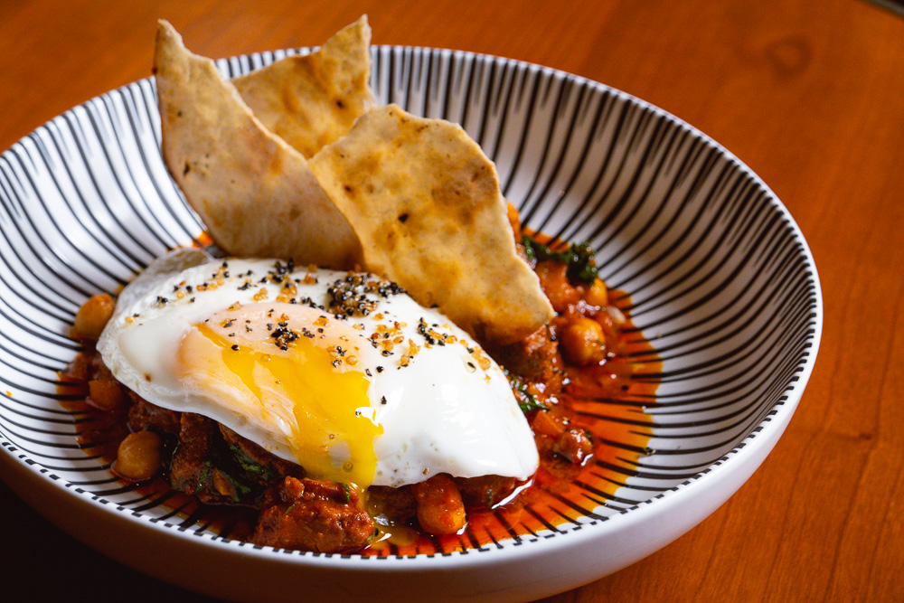 Brunch in Morocco. Prawn Tostada. Azul brings its Peruvian-inspired brunch to Colca North Bund, Shanghai. Brunch starts at ¥168 for two courses, free-flow cava for ¥150. Photo by Rachel Gouk @ Nomfluence.