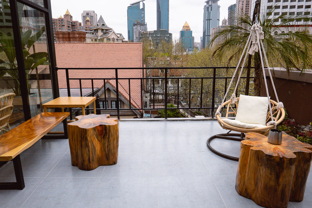 Terrace at Chameleon, a restaurant/bar in Shanghai. Photo by Rachel Gouk @ Nomfluence. 