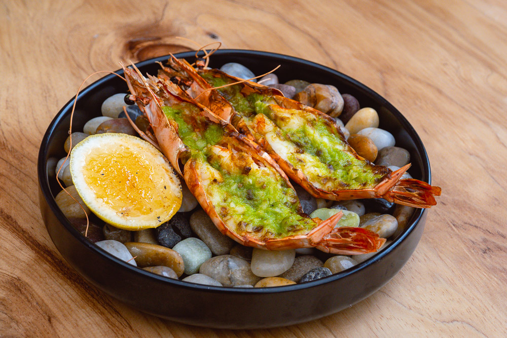 Tiger Prawns, Sunday BBQ brunch at Chameleon, a restaurant/bar in Shanghai. Photo by Rachel Gouk @ Nomfluence. 