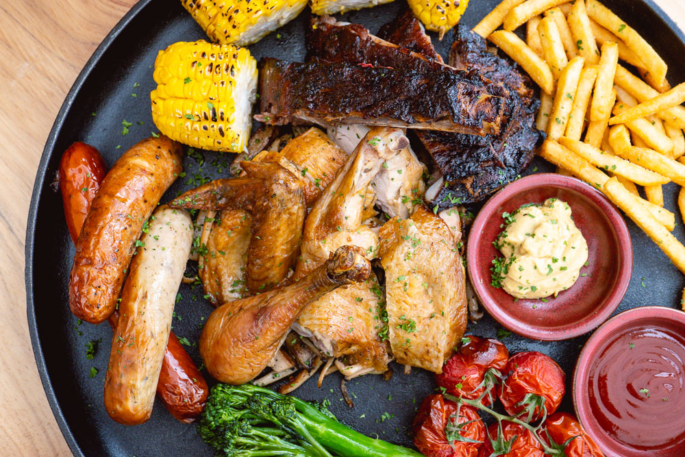 The BBQ Platter. Sunday BBQ brunch at Chameleon, a restaurant/bar in Shanghai. Photo by Rachel Gouk @ Nomfluence. 