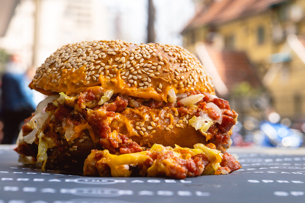 Food delivery options in Shanghai. Restaurants delivering comfort foods: Bagel sandwiches from Spread The Bagel. Photo by Rachel Gouk @ Nomfluence.