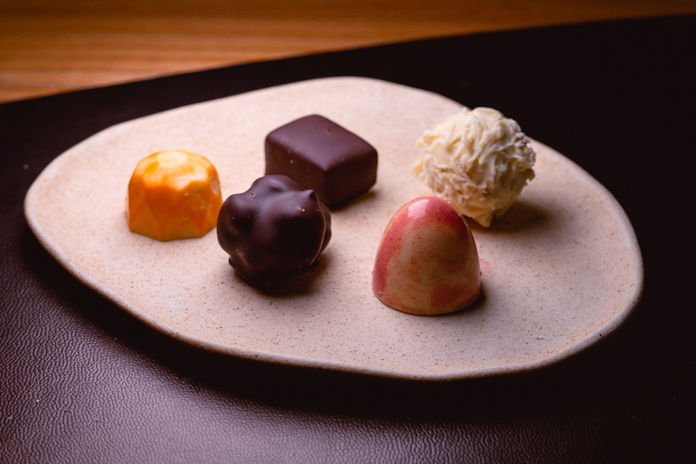 Chocolates at Taian Table, Michelin two-star restaurant in Shanghai. Photo by Rachel Gouk.