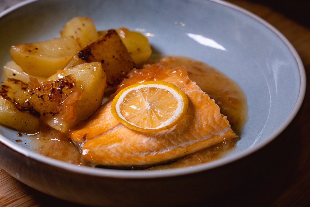 Arctic Char with beurre blanc. Products from acornfresh. Photo & Recipe by Rachel Gouk @ Nomfluence