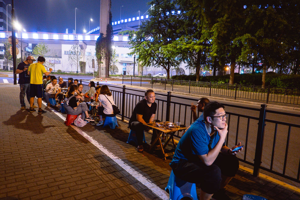Late night street food in Shanghai: Xinjiang Ali Barbecue. Photo by Rachel Gouk. 