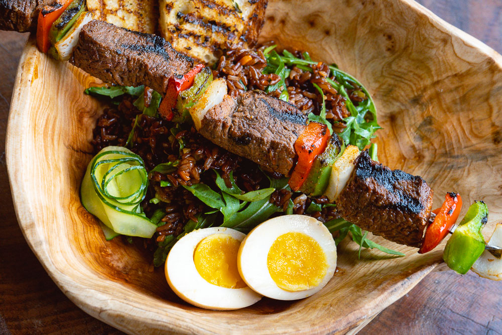 Healthy lunch bowls at Barbarian North Bund, a restaurant and bar in Shanghai. Photo by Rachel Gouk @ Nomfluence.